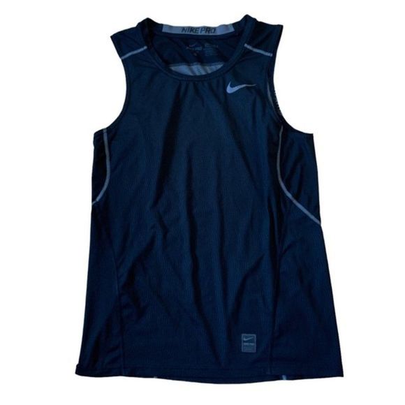 Nike Pro Black Sleeveless Tank Top Size Medium - Picture 1 of 8